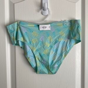 SO - Hipster Underwear in a Soft Teal with Yellow & White Pineapples​​​​​​​​​​​